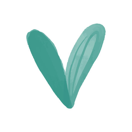 Vector Paint element of hand-drawn watercolor green leaves. Use for menus, invitations, wedding.のイラスト素材