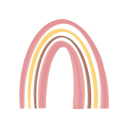 Watercolor hand drawn element for nursery in boho style. Vector illustration of Rainbow.のイラスト素材