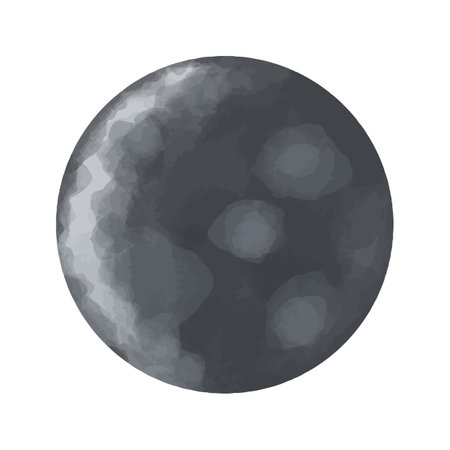 Vector Moon painted in watercolor. Space illustration.のイラスト素材
