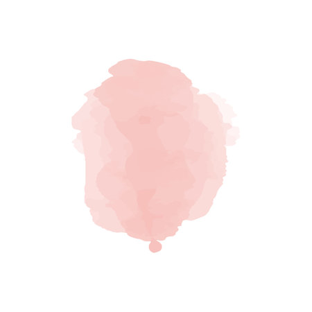 Vector Blush pink watercolor stains Paint stropke. Abstract pink watercolor hand painted on paper.のイラスト素材