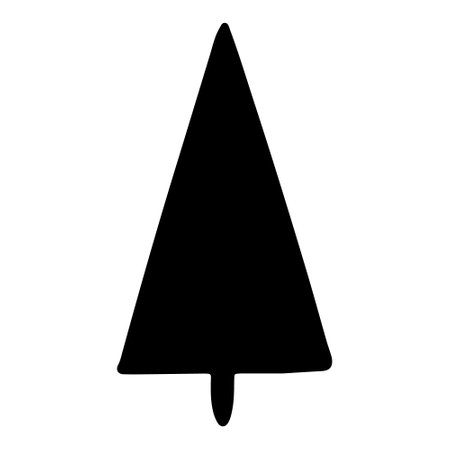 Vector Christmas tree outline icon.のイラスト素材