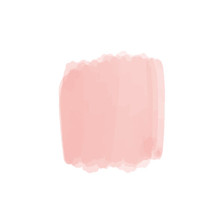 Vector Blush pink watercolor stains Paint stropke. Abstract pink watercolor hand painted on paper.のイラスト素材