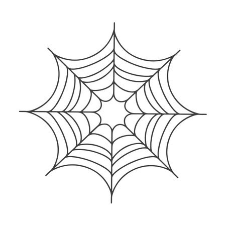 Vector Spider webi con on white for halloween.のイラスト素材