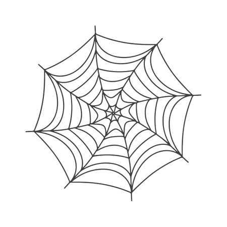 Vector Spider web icon on white for halloween.のイラスト素材