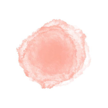 Vector Blush pink watercolor stains Paint stropke. Abstract pink watercolor hand painted on paper.のイラスト素材