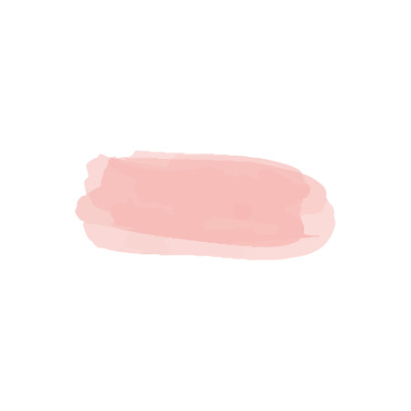 Vector Blush pink watercolor stains Paint stropke. Abstract pink watercolor hand painted on paper.のイラスト素材