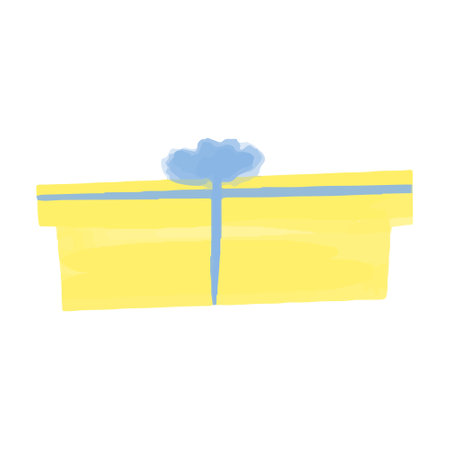 Vector Gift boxes hand drawn in watercolor. Christmas illustration isolated on white background for holiday decor.のイラスト素材