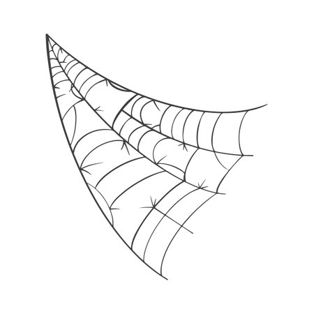 Vector Spider web icon on white for halloween.のイラスト素材