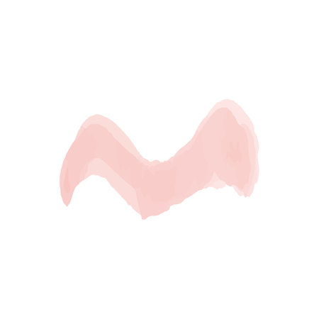 Vector Blush pink watercolor stains Paint stropke. Abstract pink watercolor hand painted on paper.のイラスト素材