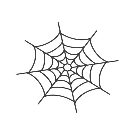 Vector Spider web icon on white for halloween.のイラスト素材