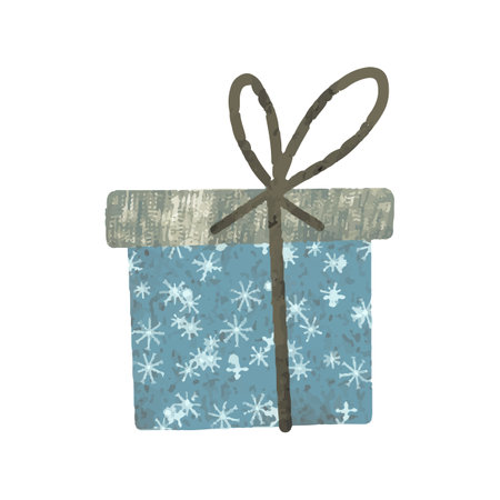Christmas gift box icon isolated on white background.のイラスト素材