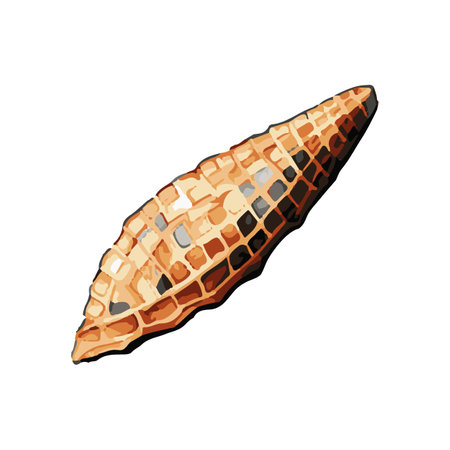 Vector Seashell watercolor illustration. Hand drawn underwater element design. Artistic vector marine design element. Illustration for greeting cards, printing and other design projects.のイラスト素材