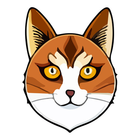 Cartoon cat character. Kitten vector breed.のイラスト素材