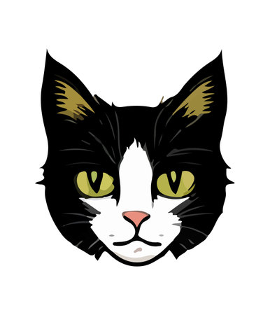 Cartoon cat character. Kitten vector breed.のイラスト素材