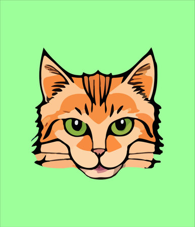 Cartoon cat character. Kitten vector breed.のイラスト素材