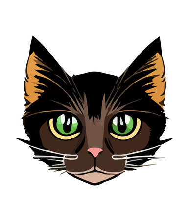 Cartoon cat character. Kitten vector breed.のイラスト素材