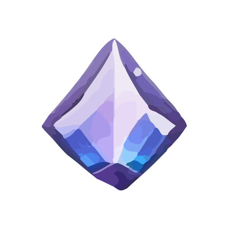 Gem Cartoon jewelry stone for game achievement and currency, icon of colored shiny crystal.のイラスト素材