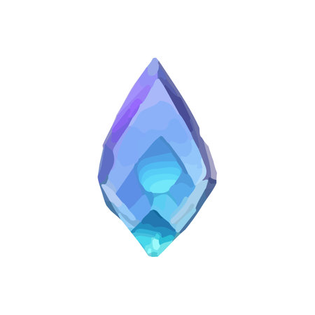 Gem Cartoon jewelry stone for game achievement and currency, icon of colored shiny crystal.のイラスト素材
