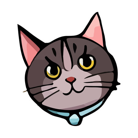 Cartoon cat character. Kitten vector breed.のイラスト素材