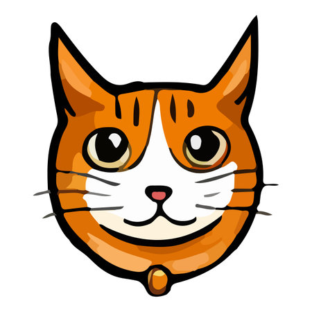 Cartoon cat character. Kitten vector breed.のイラスト素材