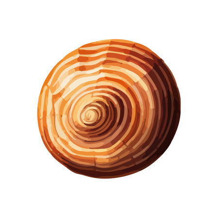Vector Seashell watercolor illustration. Hand drawn underwater element design. Artistic vector marine design element. Illustration for greeting cards, printing and other design projects.のイラスト素材