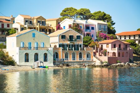 Assos is a small town on the island of Kefalonia, Greece. Greek Islands cityscape.