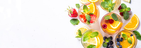 Cold summer drink assortment.の写真素材
