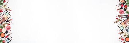 Makeup professional cosmetics with christmas decor.の写真素材