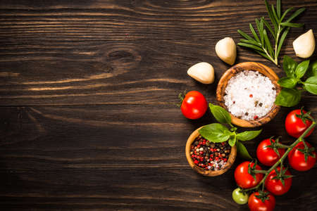 Food cooking background top view.の写真素材