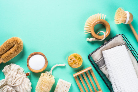 Zero waste cleaning utensils for kitchen.の写真素材