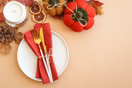 Autumn food background flat lay.の写真素材