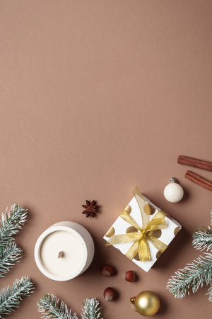Mocha Mousse trendy color 2025 background.の写真素材