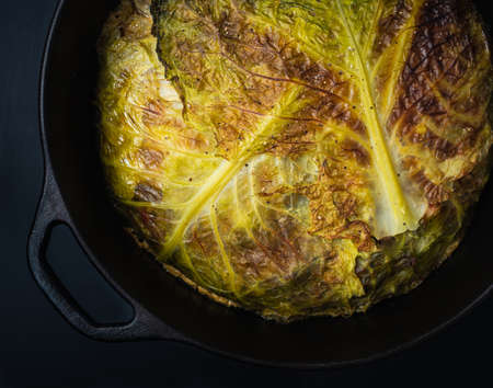 Chou farci - stuffed savoy cabbage, traditional French dish.の写真素材