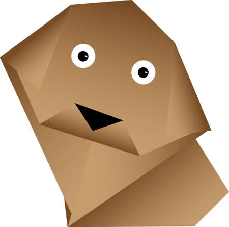 vector geometric triangle illustration origami paper figuresのイラスト素材