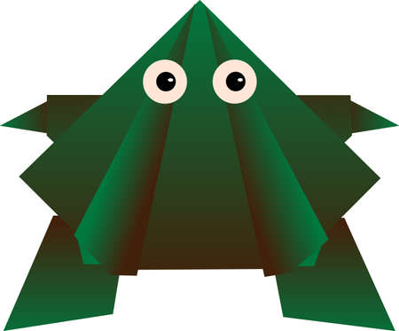 vector geometric triangle illustration origami paper figuresのイラスト素材