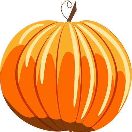 Pumpkin flat illustration for menu or designのイラスト素材