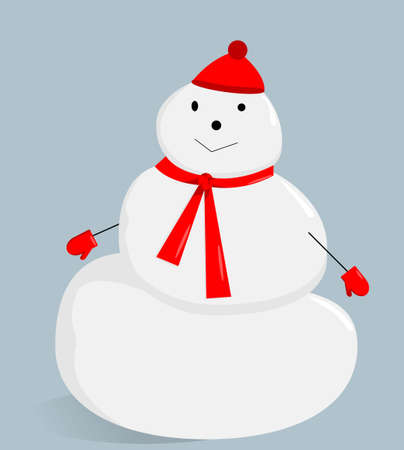 cute winter snowmen for design, posters, websitesのイラスト素材