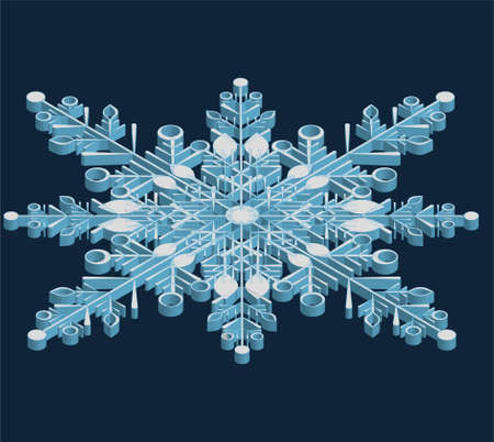 3d isolated snow for Christmas design poster