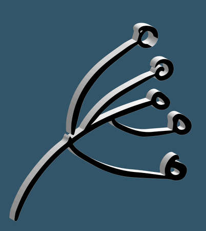 3d winter branch for decor, design website or postersのイラスト素材