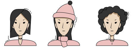 icon style woman for design graphic or avatar