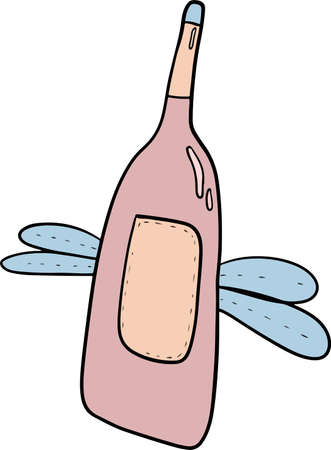 Doodle box with heart for design or decorationsのイラスト素材