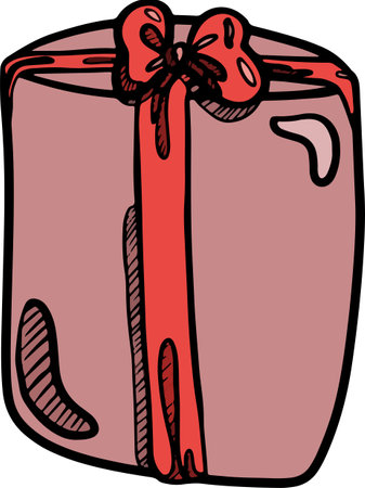 Doodle box with heart for design or decorationsのイラスト素材