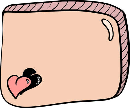 Doodle tablet with heart for decor or designのイラスト素材