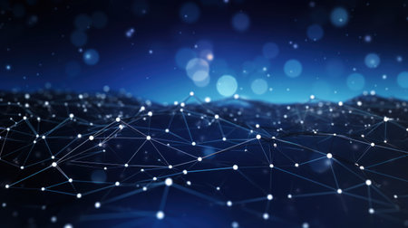 Futuristic global communication network technology for internet business connection backgroundの素材