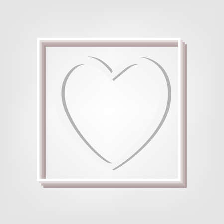 Frame with heart.のイラスト素材