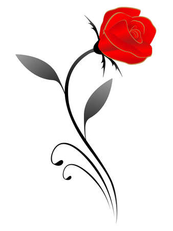 Red rose, design.のイラスト素材