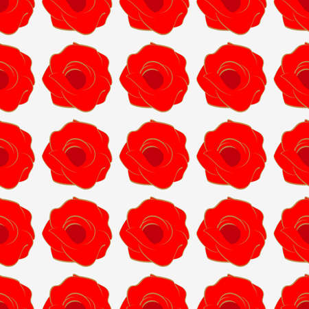 Seamless pattern of red roses.のイラスト素材