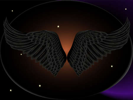 Black wings.のイラスト素材