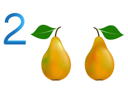 Number two, pears.のイラスト素材