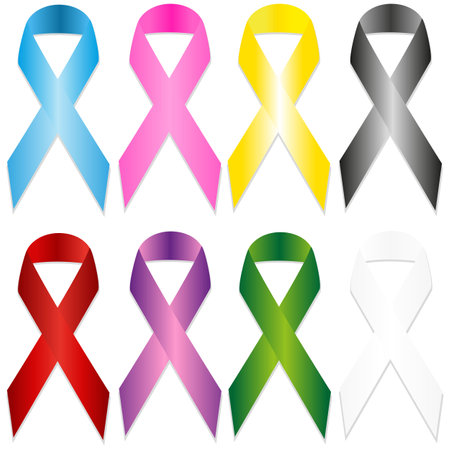 Awareness ribbons set.のイラスト素材
